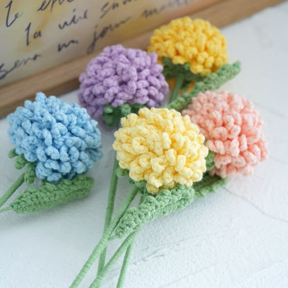 Pompon Flower Crochet Pattern