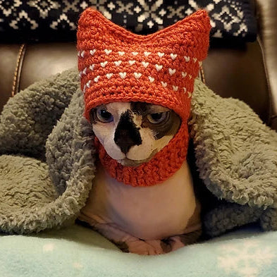 Lovey Cat Hat Crochet Pattern