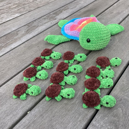 Turtle Match-Up – A Rainbow  Memory Game Crochet Pattern