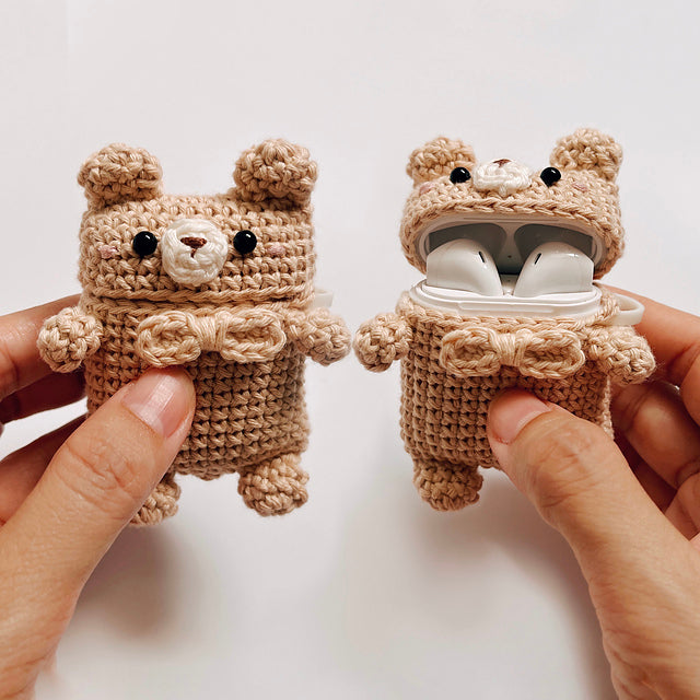 Air Pods Case Bearnd And Rabbit Crochet Pattern