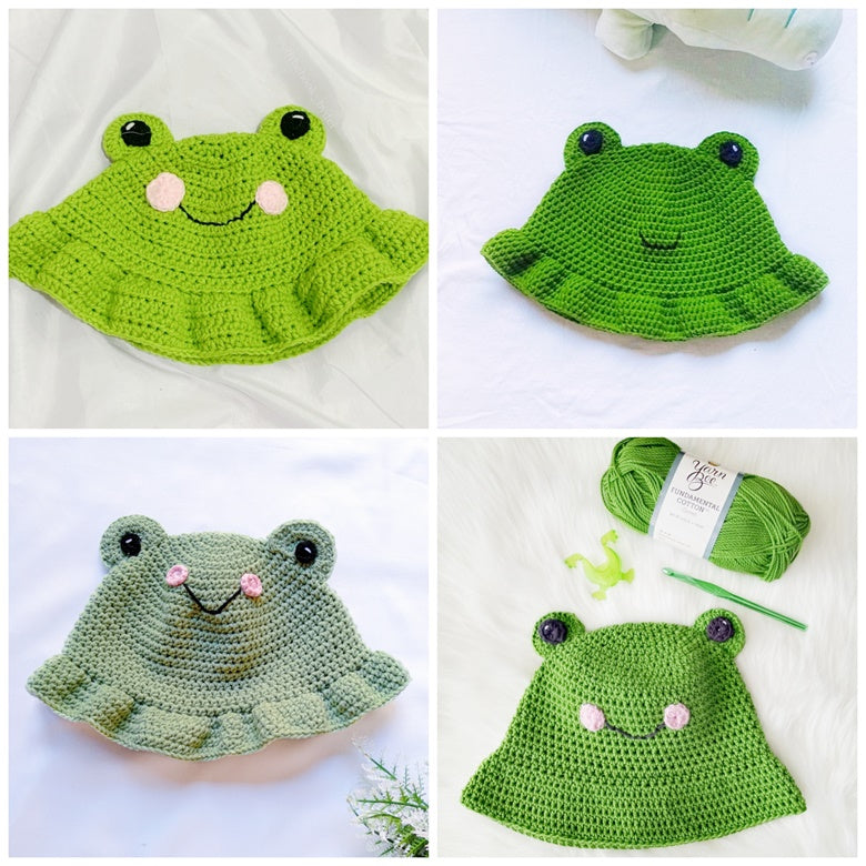 Frog Bucket Hat Crochet Pattern