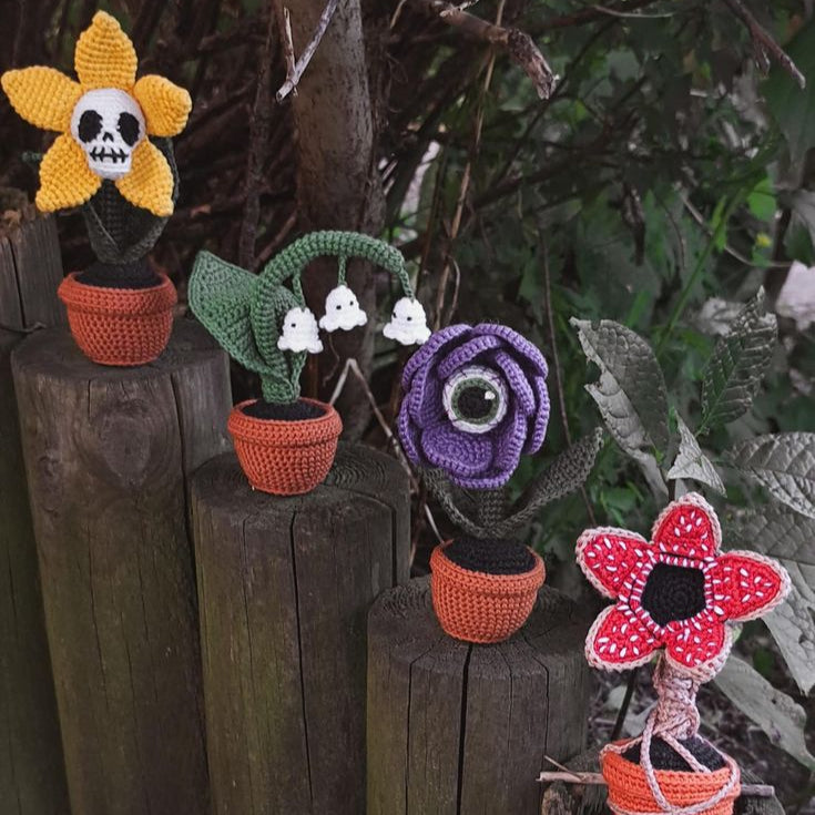 Combo 6-in-1 Spooky Plant Amigurumi  Crochet Pattern