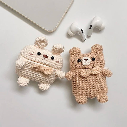 Air Pods Case Bearnd And Rabbit Crochet Pattern