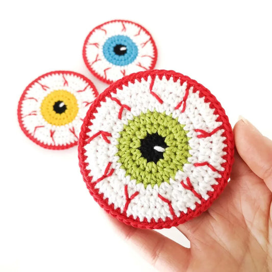 Eyeball Brew Mat Crochet Pattern