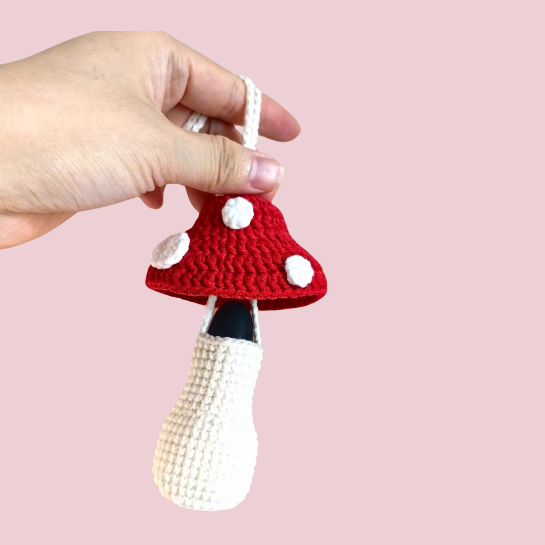 Mushroom Charm Pouch Crochet Pattern