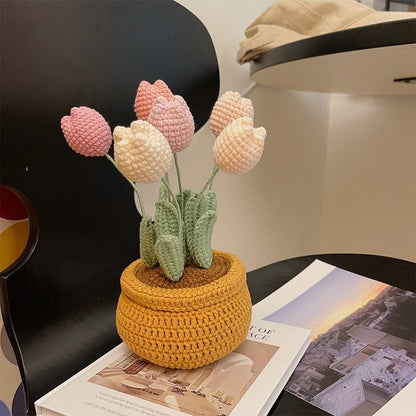 Tulip Flowerpot Crochet Pattern