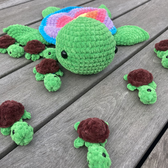 Turtle Match-Up – A Rainbow  Memory Game Crochet Pattern