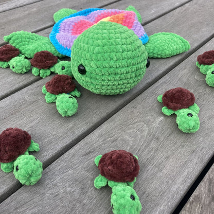 Turtle Match-Up – A Rainbow  Memory Game Crochet Pattern