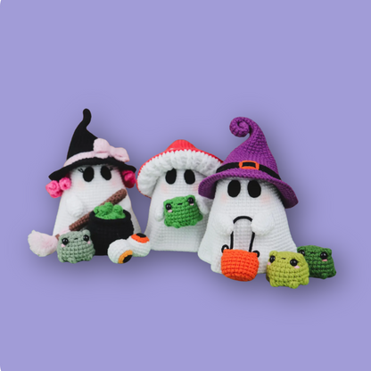Combo 6 in 1 Spooky  Ghosts Crochet  Crochet Pattern