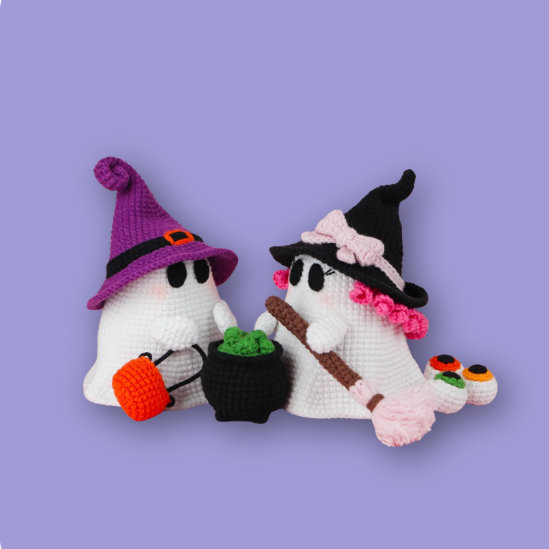 Combo 6 in 1 Spooky  Ghosts Crochet  Crochet Pattern