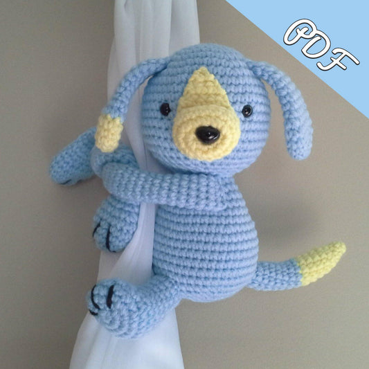 Dog Curtain Tieback Crochet Pattern