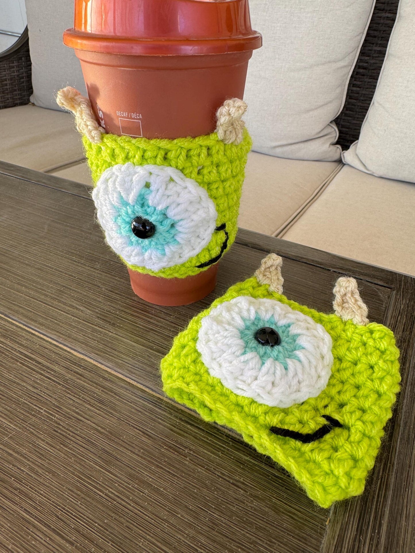 Monster Buddy Cup Cozy Crochet Pattern