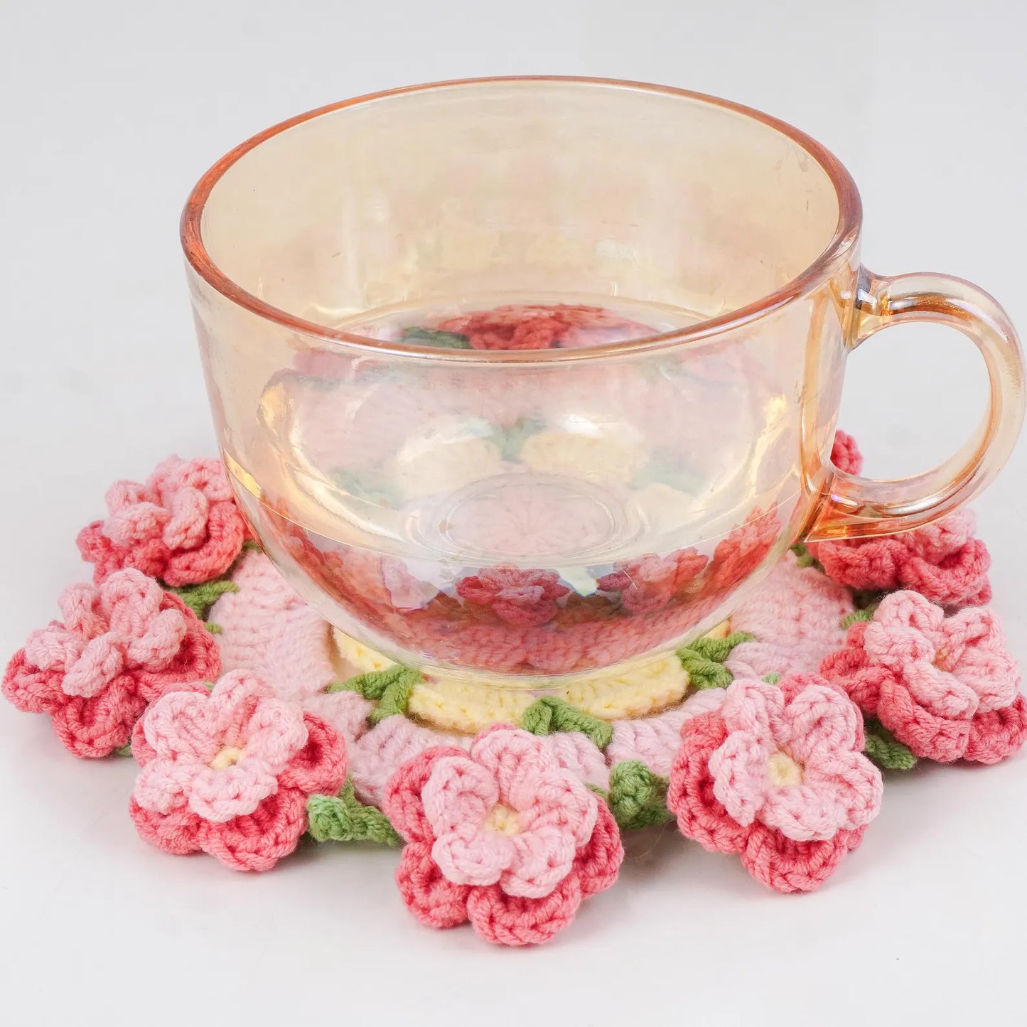 Combo 3 in 1 Flower Coaster Pot Crochet Pattern