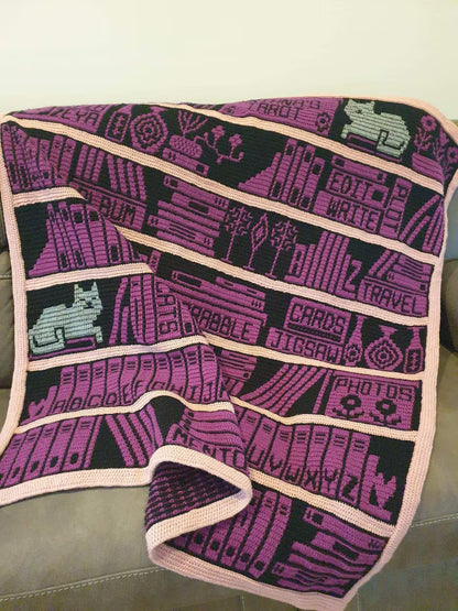 Mosaic Bookcase Crochet Pattern