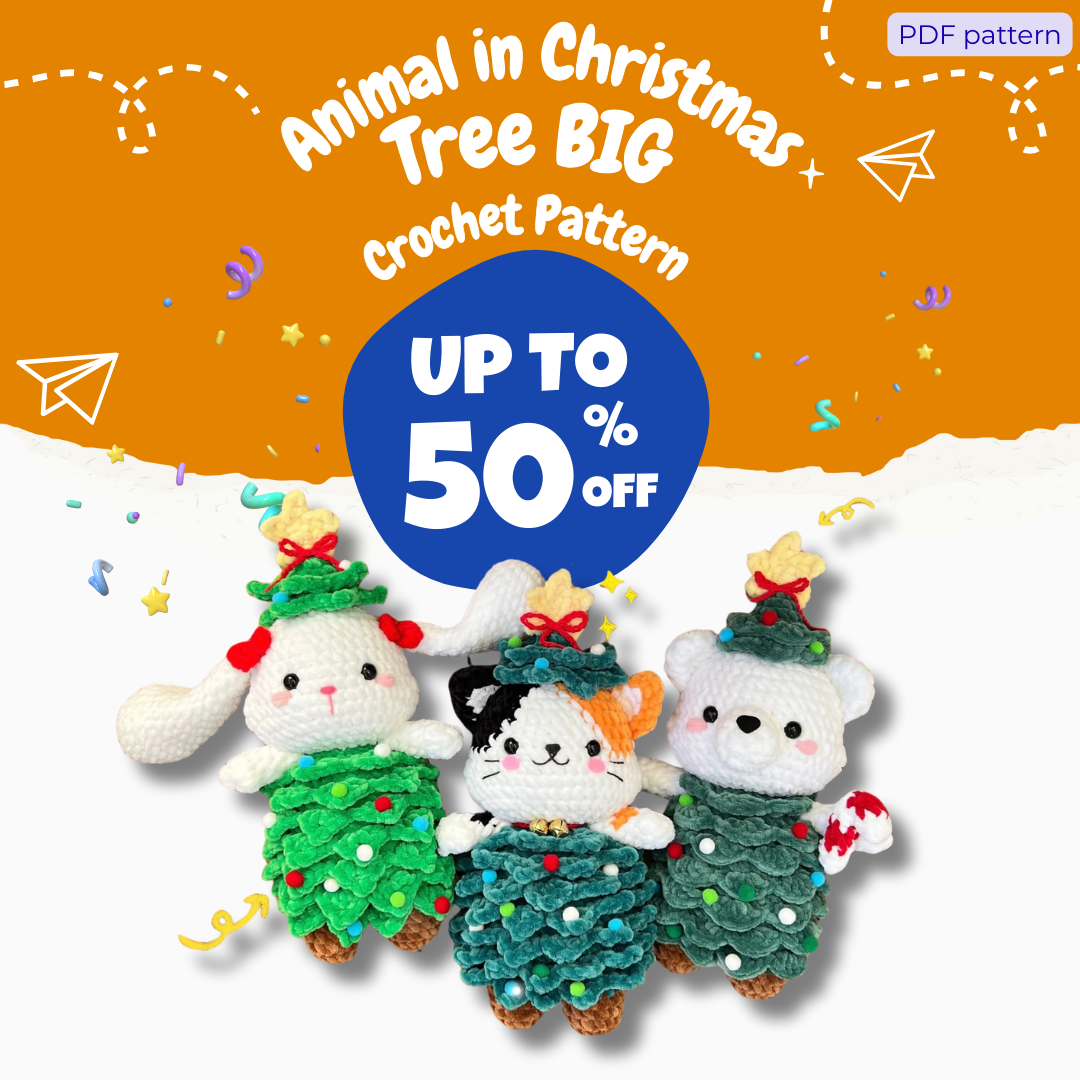 Animal in Christmas Tree BIG Crochet Pattern