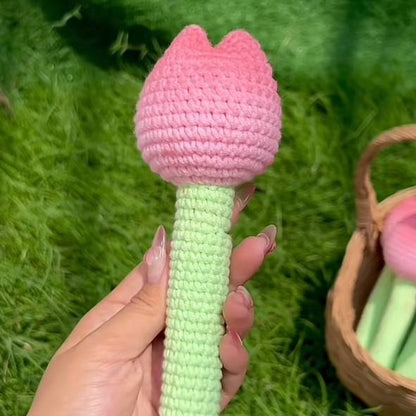 Tulip Kiss Lip Pouch Crochet Pattern