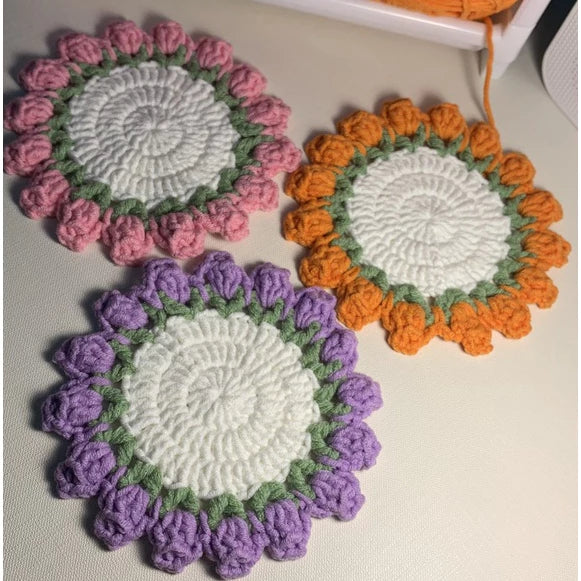 Tulip Coaster Crochet Pattern