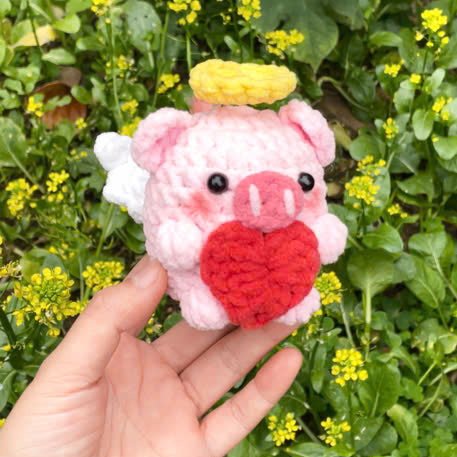 💘 Cupid Piglet Crochet Pattern
